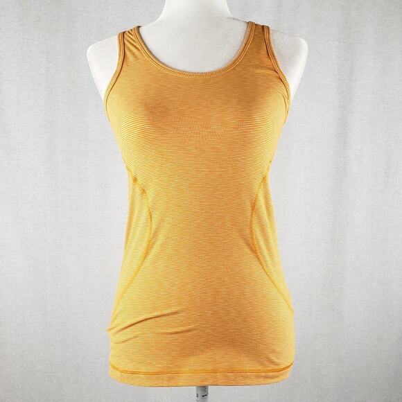 Zella orange striped racerback workout tank XS. NWOT - Picture 1 of 8
